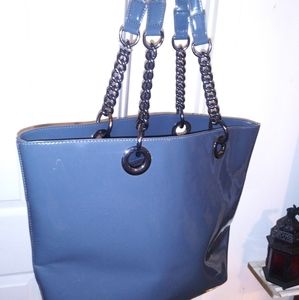 Dkny large patent leather tote